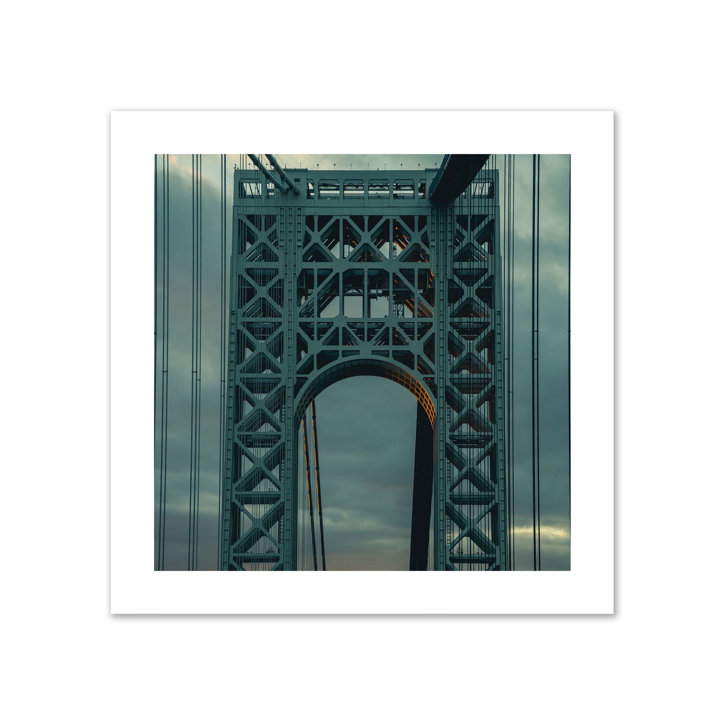 Fine art photograph of a New York bridge at dusk, archival pigment print, collector size, print.
