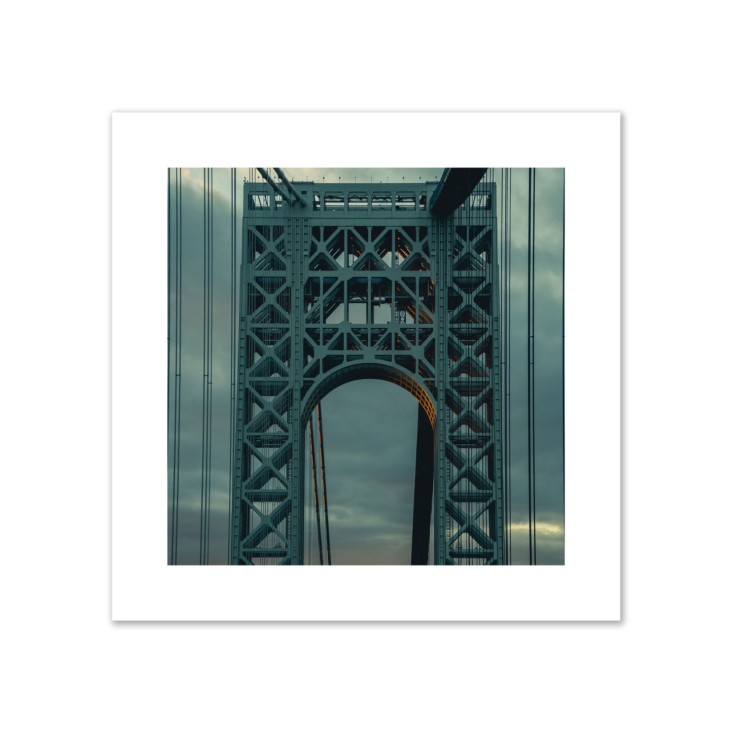 Fine art photograph of a New York bridge at dusk, archival pigment print, giant size, print.