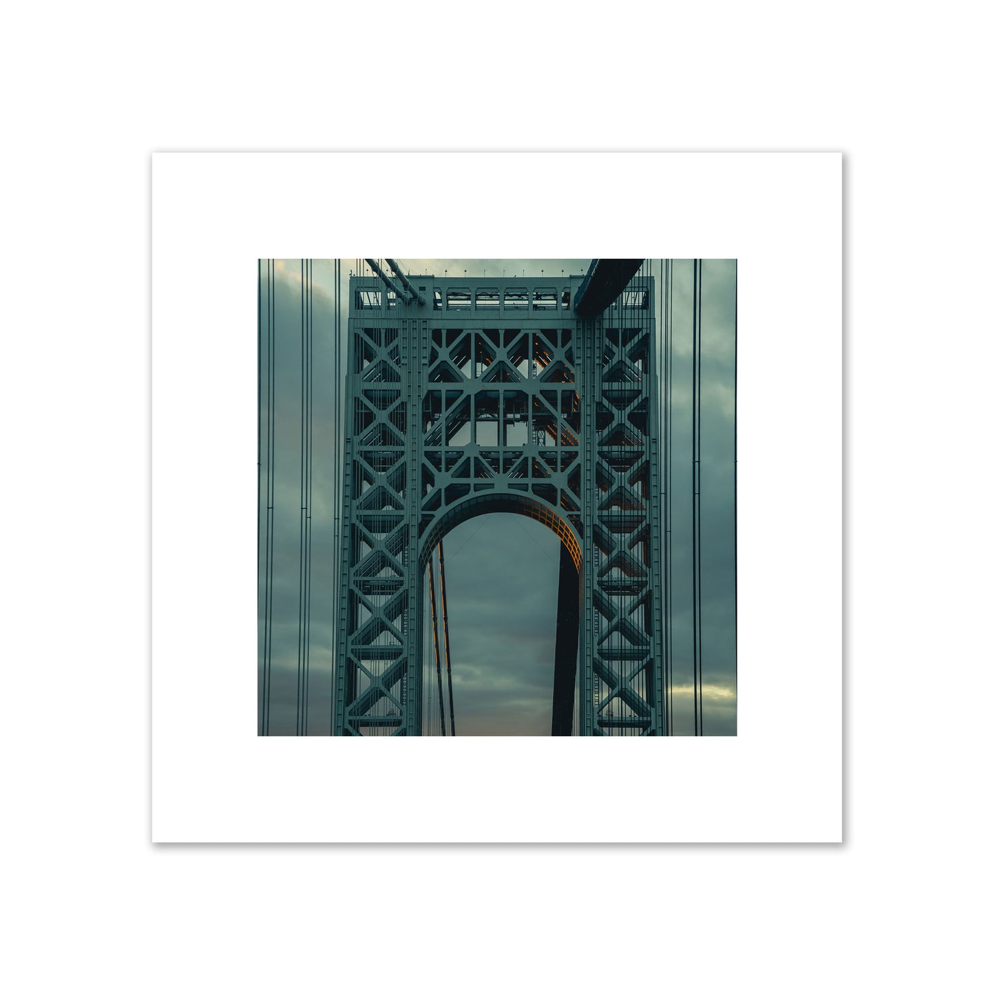 Fine art photograph of a New York bridge at dusk, archival pigment print, large size, print.