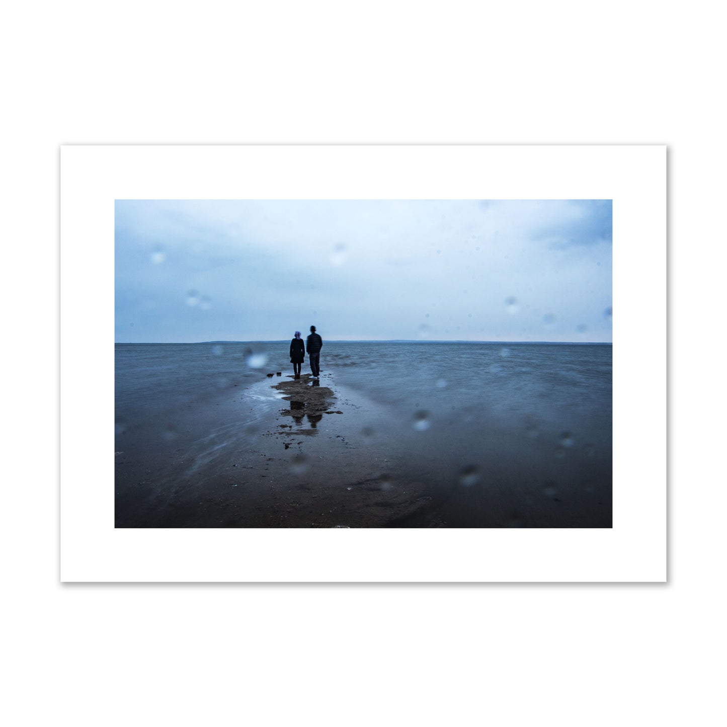 Fine Art Landscape Photography of a Couple Gazing Into the Ocean, archival pigment print, large size, unframed.