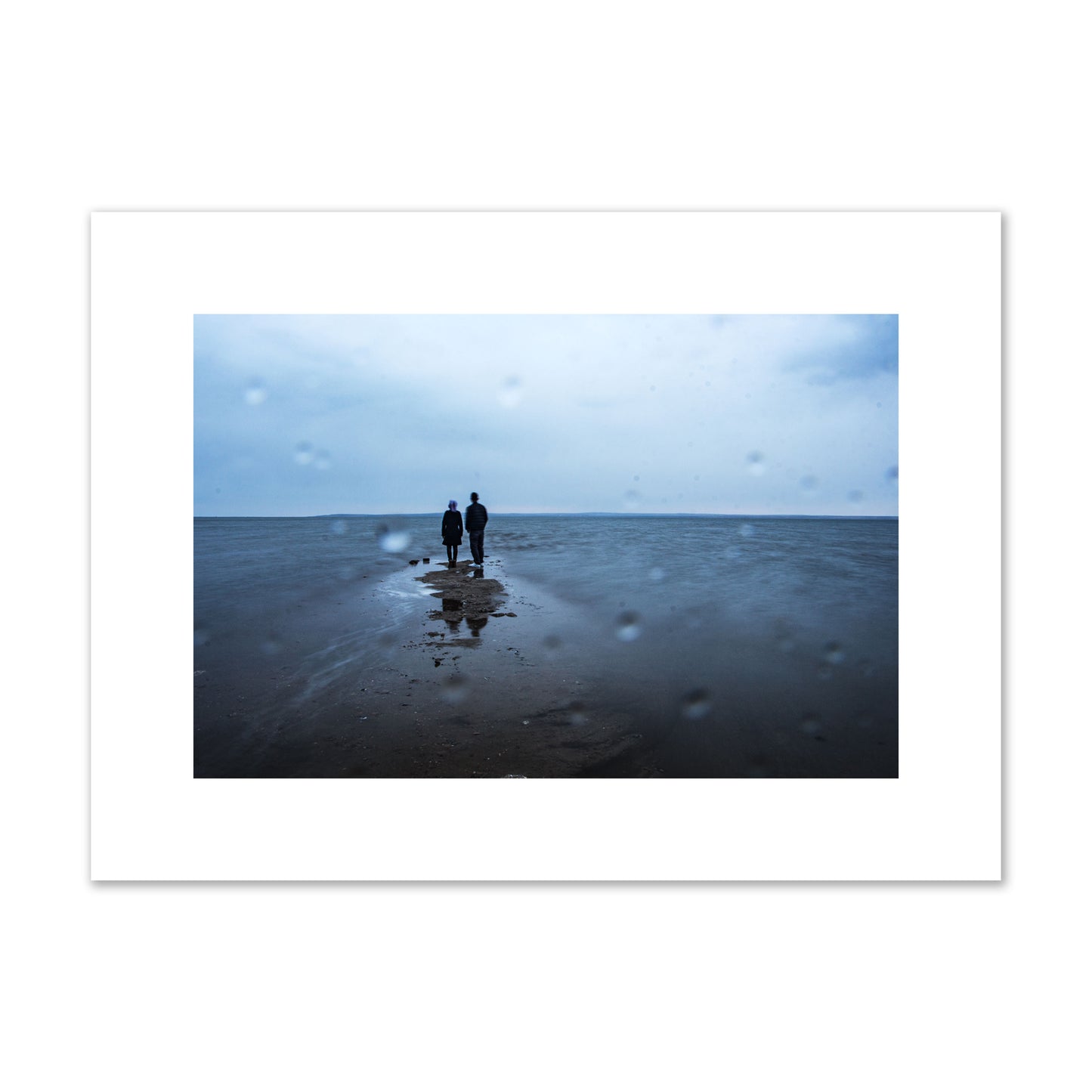 Fine Art Landscape Photography of a Couple Gazing Into the Ocean, archival pigment print, medium size, unframed.
