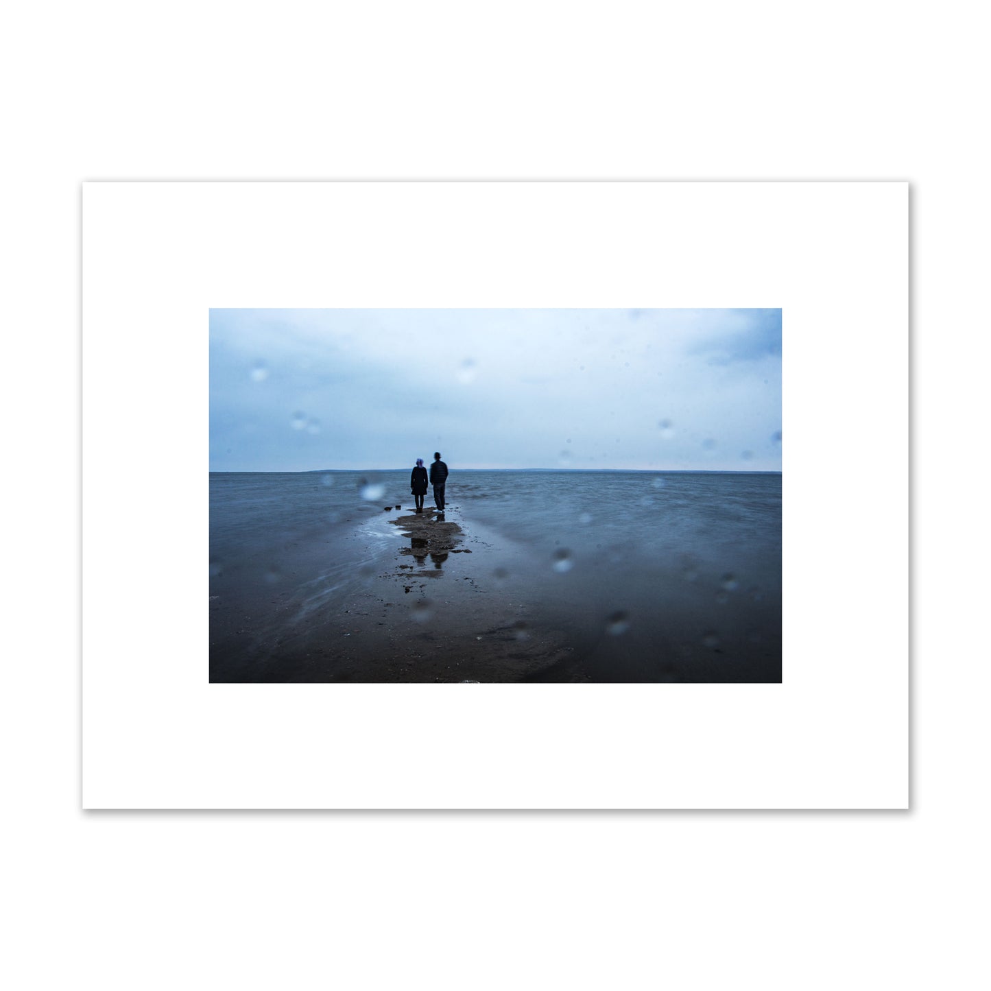 Fine Art Landscape Photography of a Couple Gazing Into the Ocean, archival pigment print, small size, unframed.
