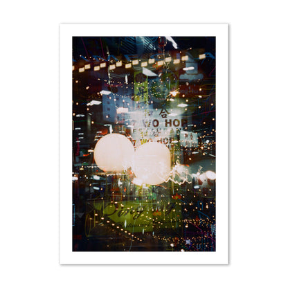 Fine art street photograph of a multiple exposure capture of Chinatown in NYC, archival pigment print, collector size, print.