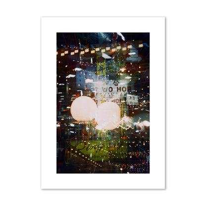 Fine art street photograph of a multiple exposure capture of Chinatown in NYC, archival pigment print, large size, print.