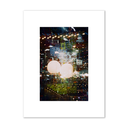 Fine art street photograph of a multiple exposure capture of Chinatown in NYC, archival pigment print, small size, print