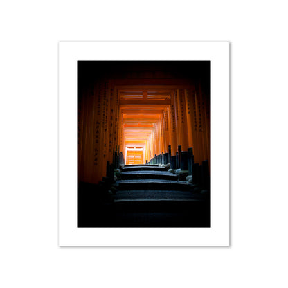 Fine art photograph of the torii gates at Fushimi Inari Shrine, archival pigment print, giant size, print.