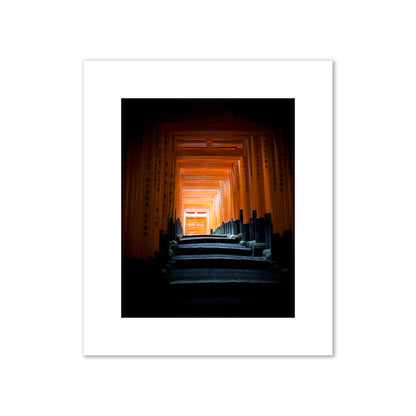Fine art photograph of the torii gates at Fushimi Inari Shrine, archival pigment print, large size, print.