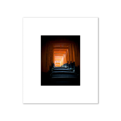 Fine art photograph of the torii gates at Fushimi Inari Shrine, archival pigment print, small size, print.