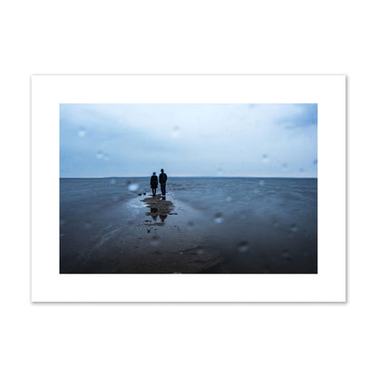 Fine Art Landscape Photography of a Couple Gazing Into the Ocean, archival pigment print, large size, unframed.